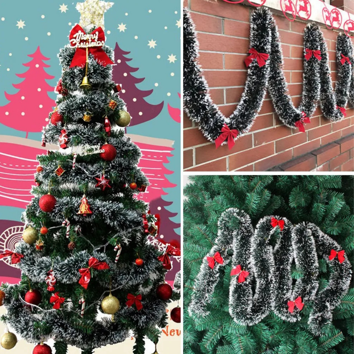 Kit com 2 unidades do festão de natal